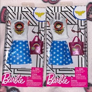 NEW Barbie Wonder Woman DC comics outfits set of 2